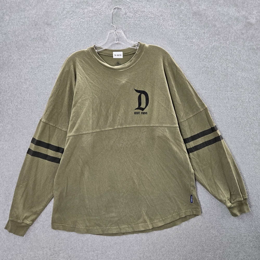 Disney Park Women‎ Top Medium Green Oversized Spirit Jersey Disneyland Resort